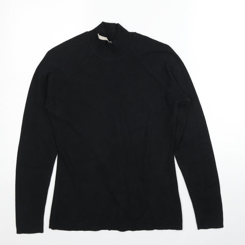 Anthology Womens Black High Neck Cotton Pullover Jumper Size 12 - Size 12-14