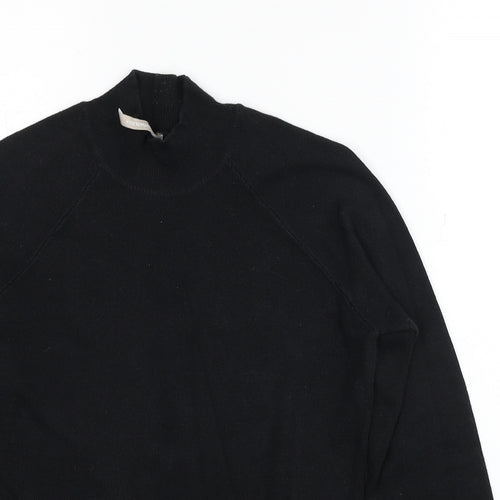 Anthology Womens Black High Neck Cotton Pullover Jumper Size 12 - Size 12-14