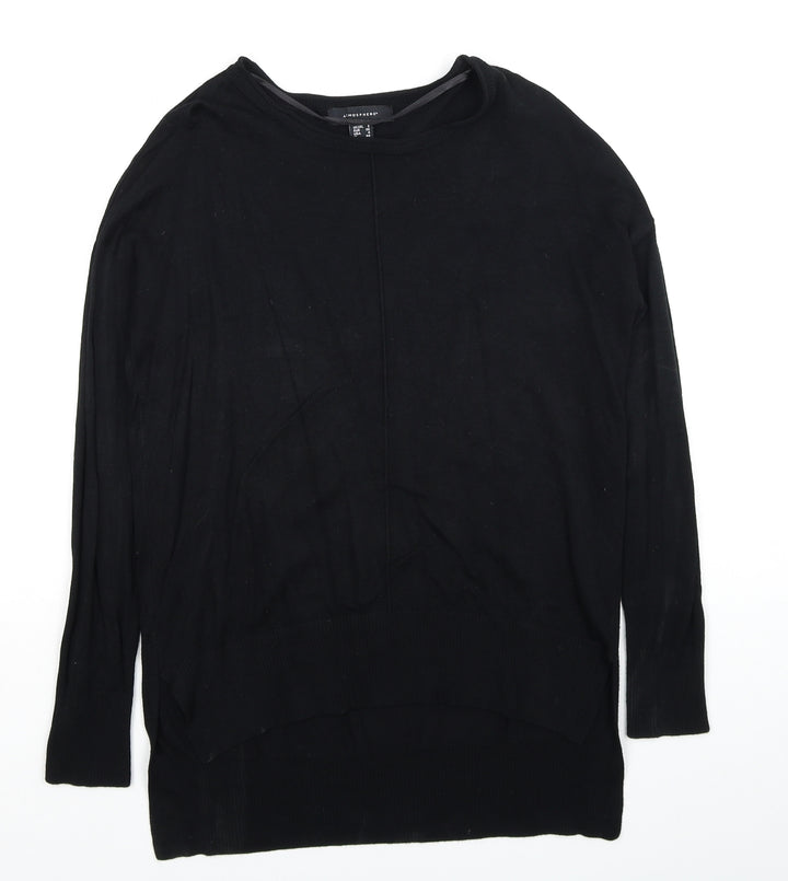 Atmosphere Womens Black Round Neck Viscose Pullover Jumper Size 8