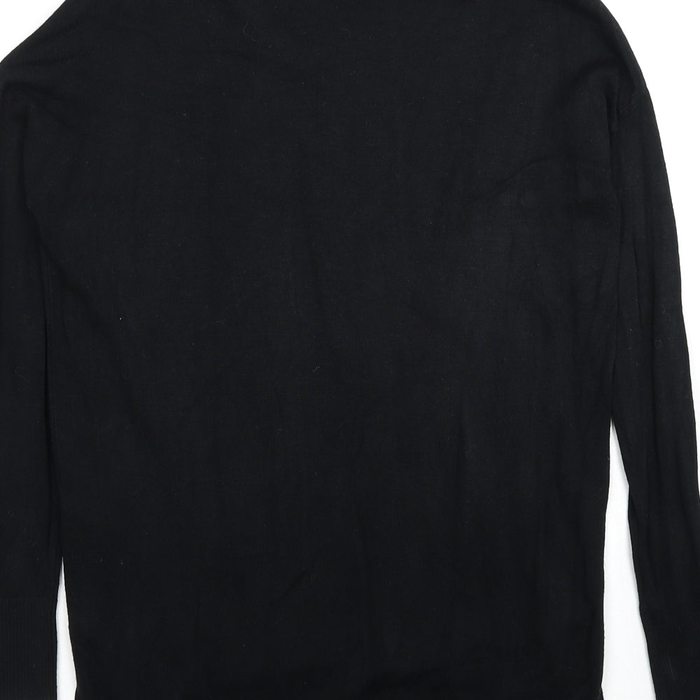 Atmosphere Womens Black Round Neck Viscose Pullover Jumper Size 8