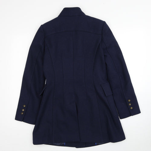Papaya Womens Blue Pea Coat Coat Size 8 Button