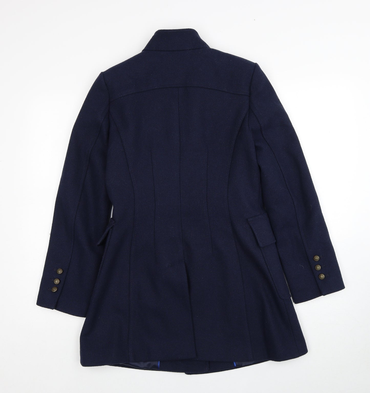 Papaya Womens Blue Pea Coat Coat Size 8 Button