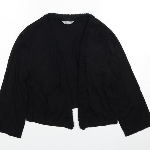 Per Una Womens Black V-Neck Viscose Cardigan Jumper Size 14