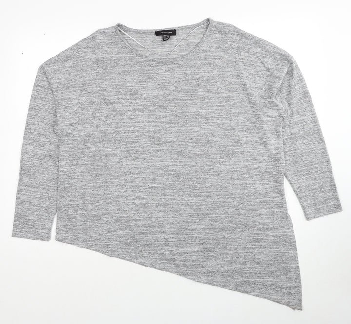 Atmosphere Womens Grey Round Neck Polyester Pullover Jumper Size 20