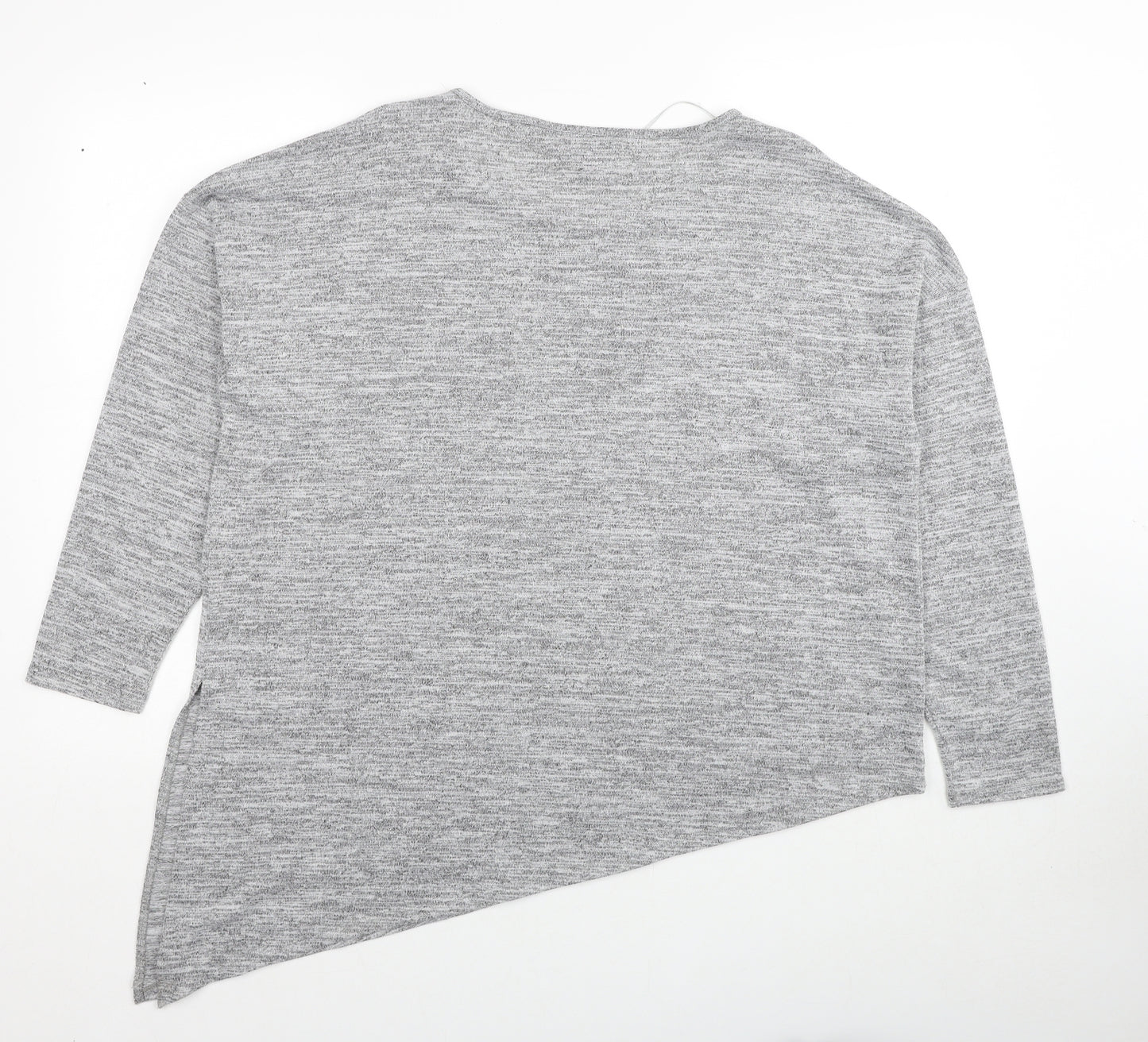 Atmosphere Womens Grey Round Neck Polyester Pullover Jumper Size 20
