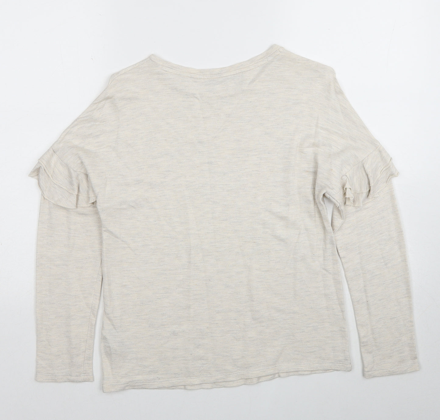 Marks and Spencer Womens Ivory Round Neck Viscose Pullover Jumper Size 10