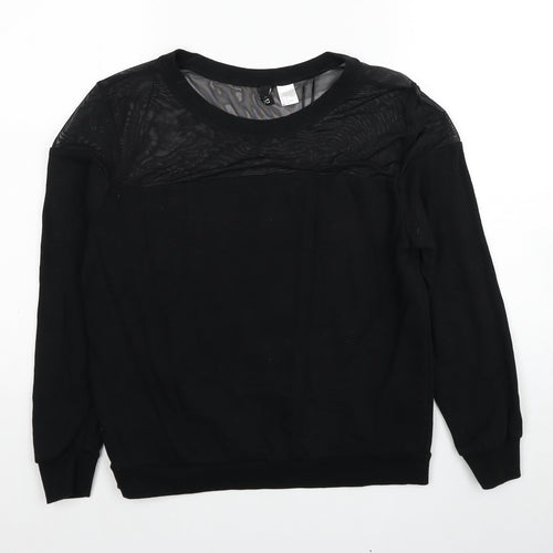Divided by H&M Womens Black Cotton Pullover Sweatshirt Size M Pullover