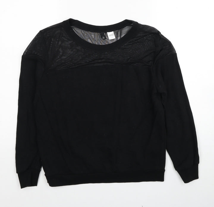 Divided by H&M Womens Black Cotton Pullover Sweatshirt Size M Pullover
