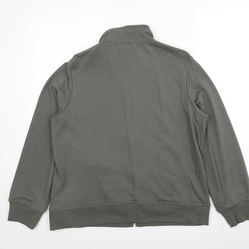 Bonmarché Womens Green Polyester Full Zip Sweatshirt Size M Zip