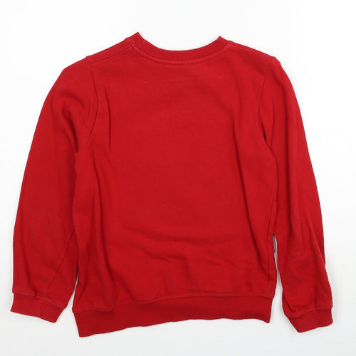 PEP&CO Boys Red Cotton Pullover Sweatshirt Size 10-11 Years Pullover
