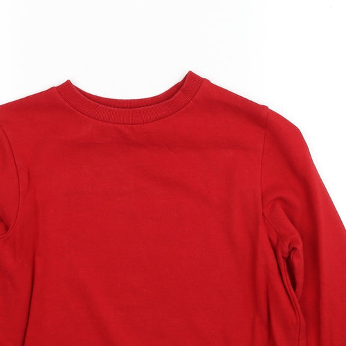 PEP&CO Boys Red Cotton Pullover Sweatshirt Size 10-11 Years Pullover