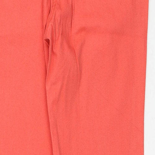 Luisa Spagnoli Womens Red Cotton Skinny Jeans Size 16 Regular Zip
