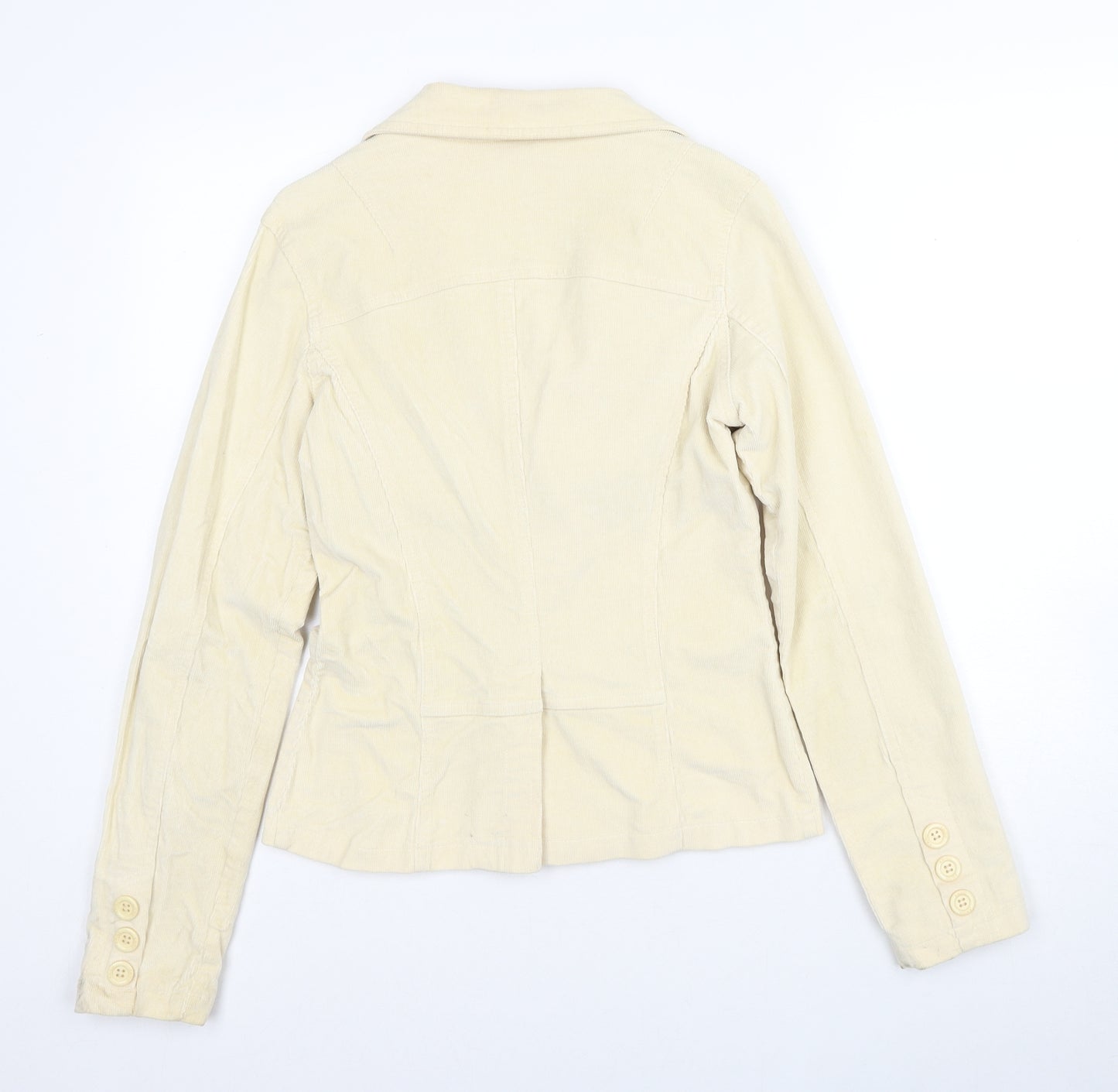 Amisu Womens Ivory Jacket Blazer Size 10 Button