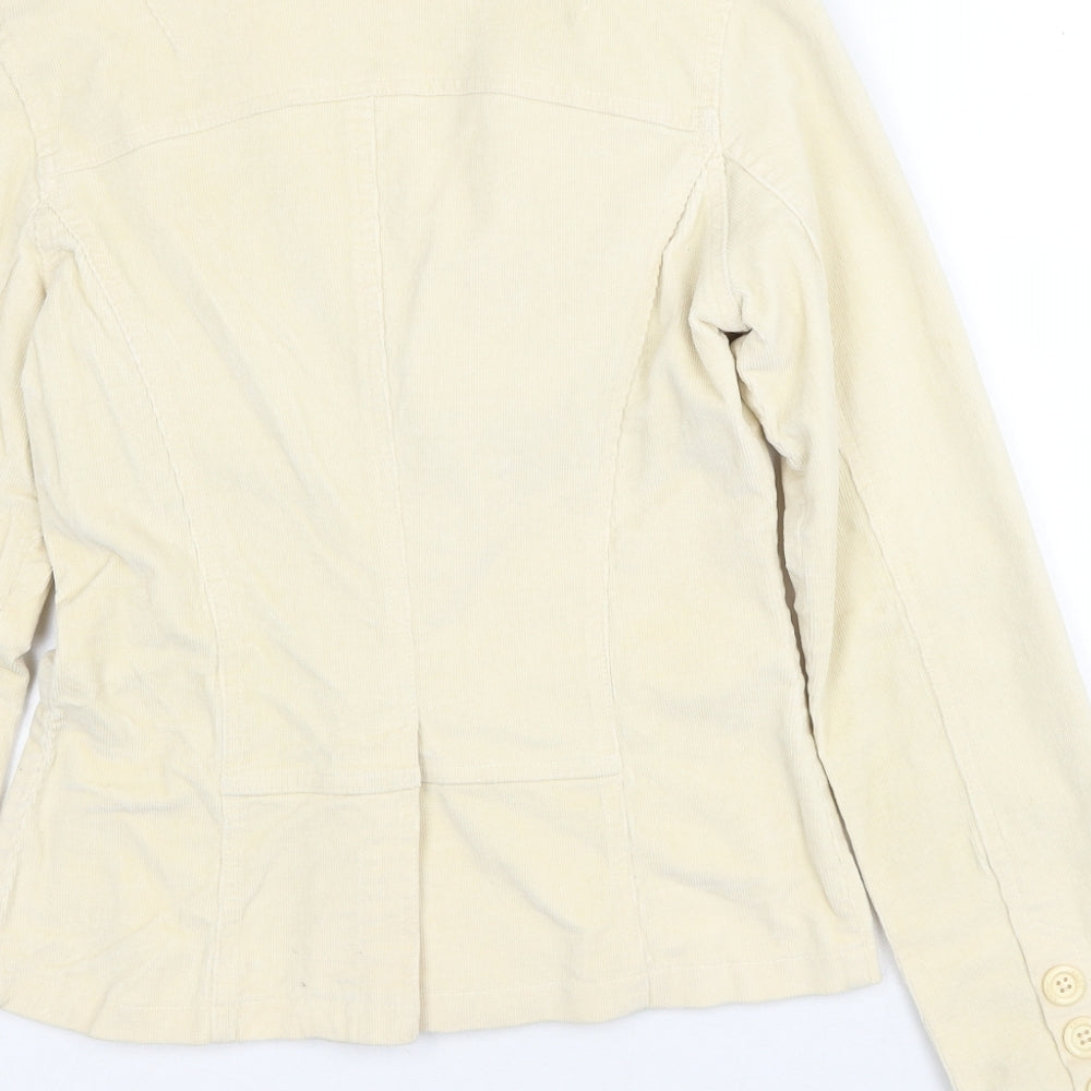 Amisu Womens Ivory Jacket Blazer Size 10 Button