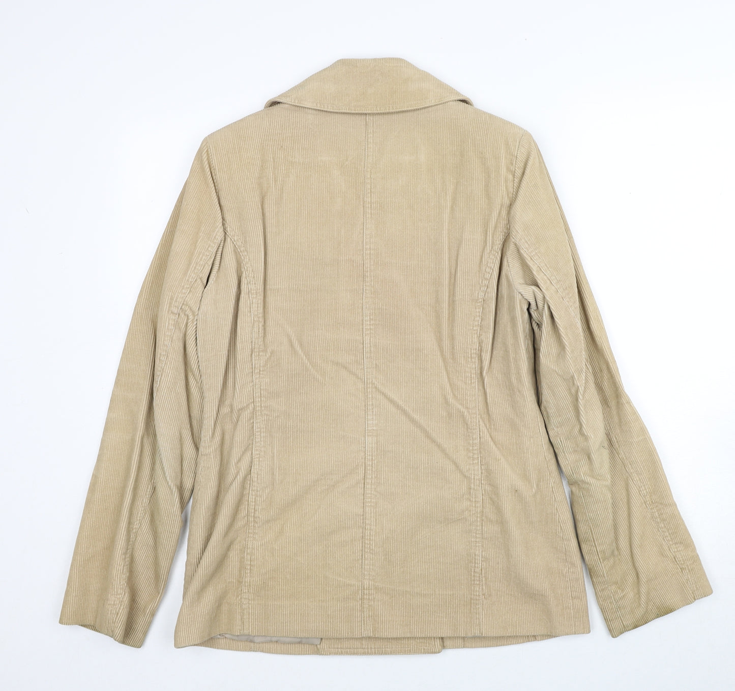 New Look Womens Beige Jacket Size 14 Button