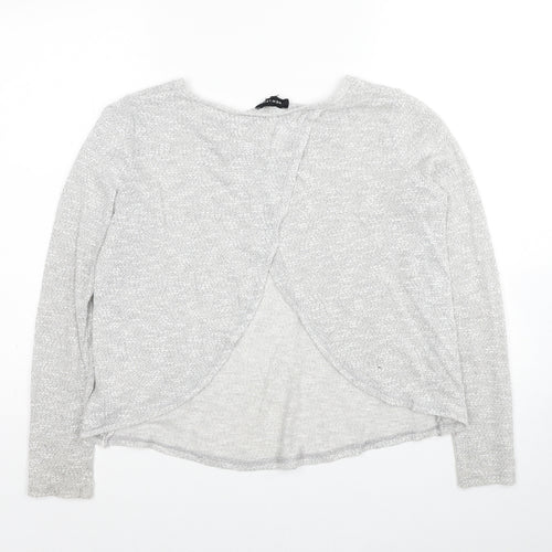 New Look Womens Grey Round Neck Polyester Pullover Jumper Size 8