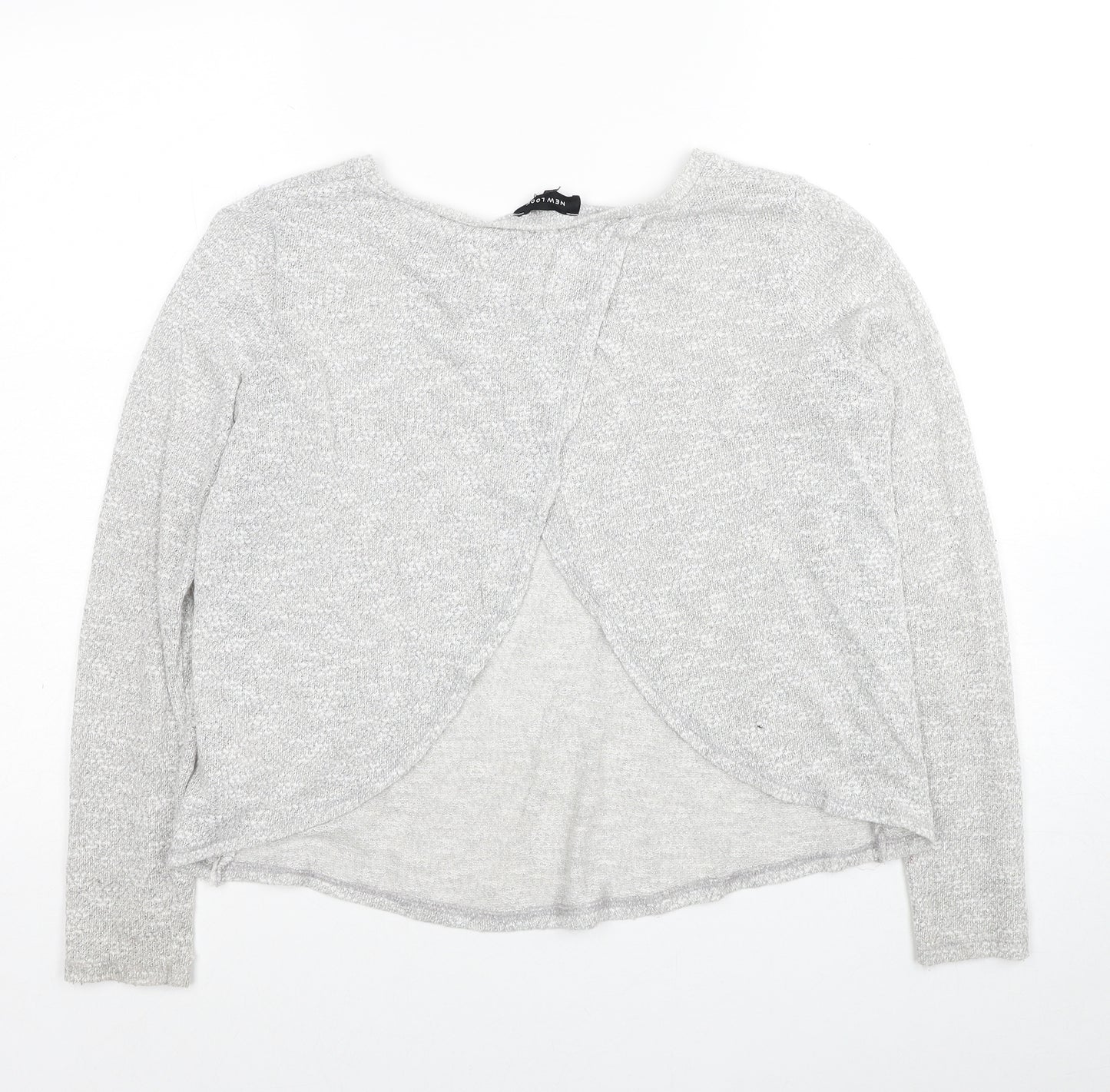 New Look Womens Grey Round Neck Polyester Pullover Jumper Size 8