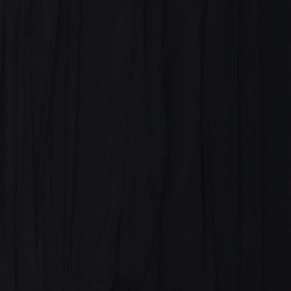 Papaya Womens Black Viscose Sweatpants Trousers Size 18 Regular Drawstring