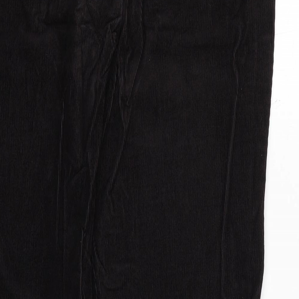 Marks and Spencer Womens Brown Cotton Trousers Size 12 Regular Zip