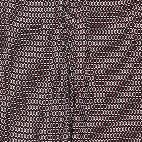 Dorothy Perkins Womens Red Geometric Cotton Trousers Size 8 Regular Zip