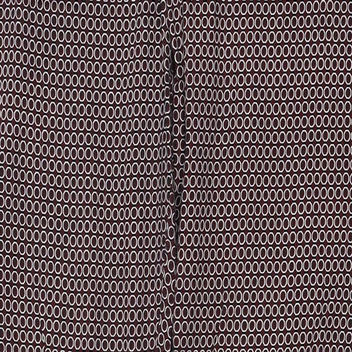 Dorothy Perkins Womens Red Geometric Cotton Trousers Size 8 Regular Zip