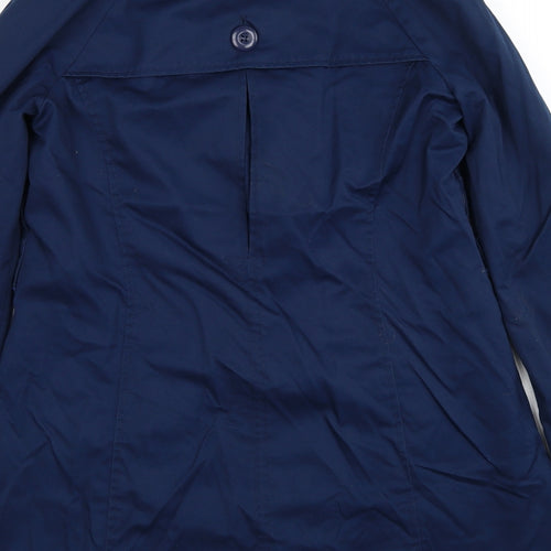 H&M Womens Blue Pea Coat Coat Size 10 Button