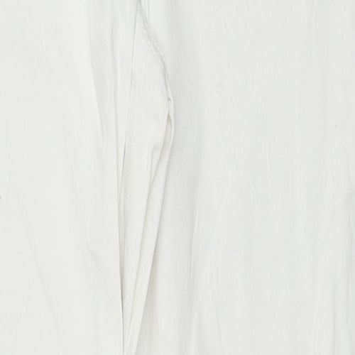 Charles Vogele Womens White Cotton Straight Jeans Size 31 in Regular Zip