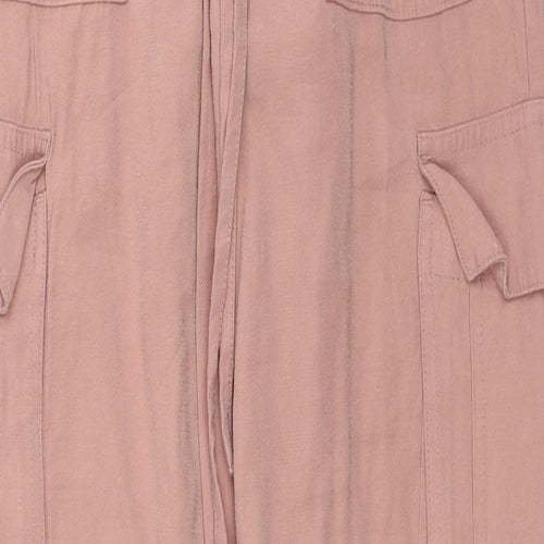 The B.C. Clothing Womens Beige Viscose Cargo Trousers Size 8 Regular Zip