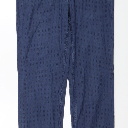 Cecil Womens Blue Geometric Cotton Straight Jeans Size 26 in Regular Zip - Star Pattern