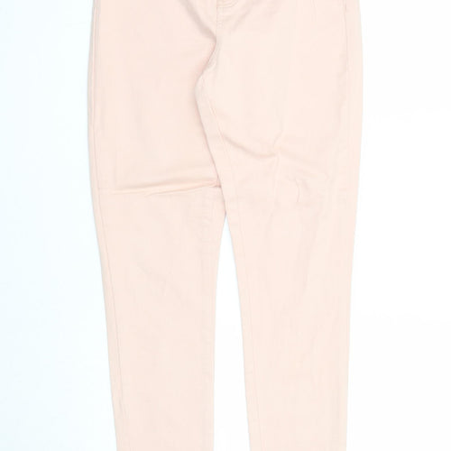 Denim & Co. Womens Pink Cotton Jegging Jeans Size 12 Regular Zip