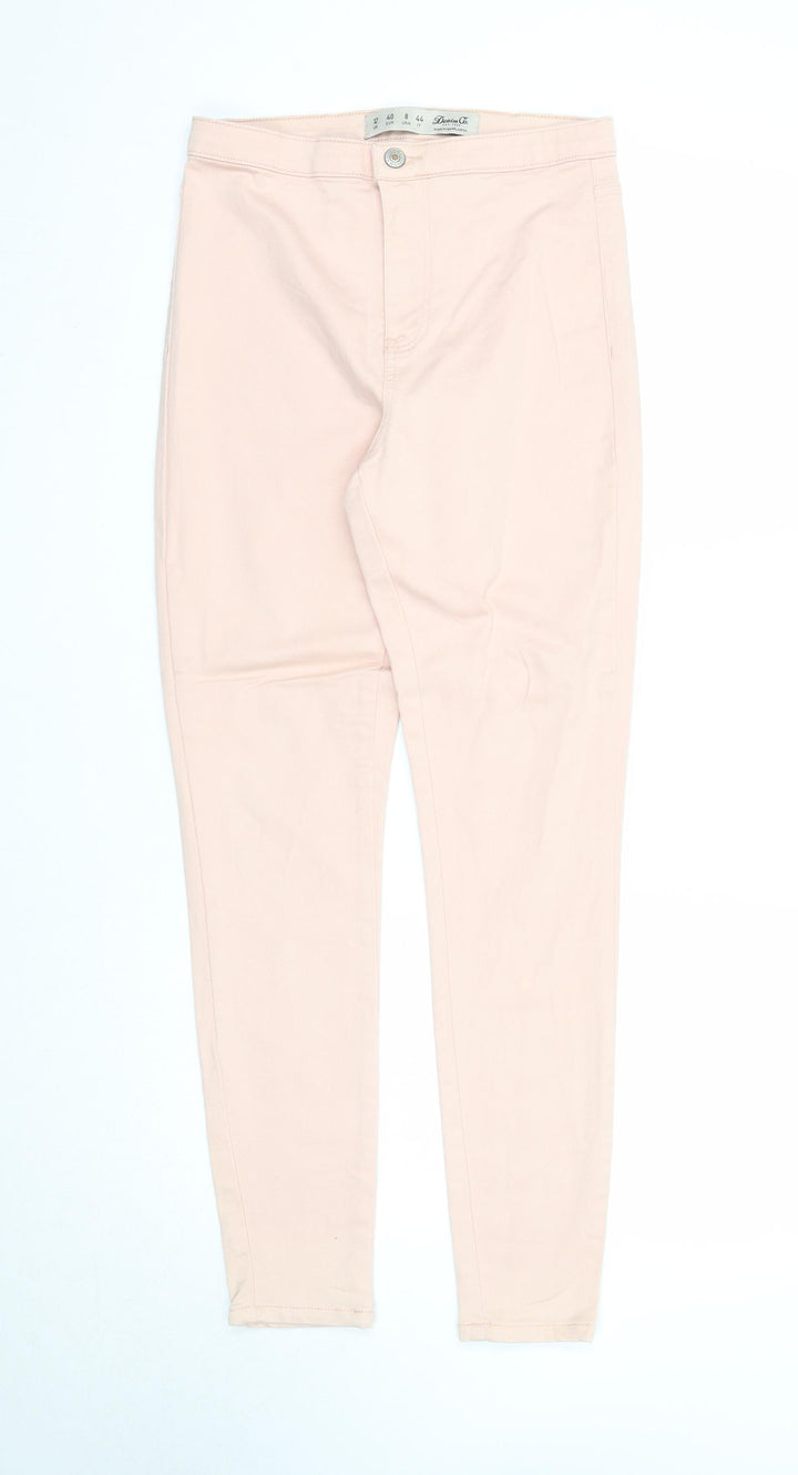 Denim & Co. Womens Pink Cotton Jegging Jeans Size 12 Regular Zip