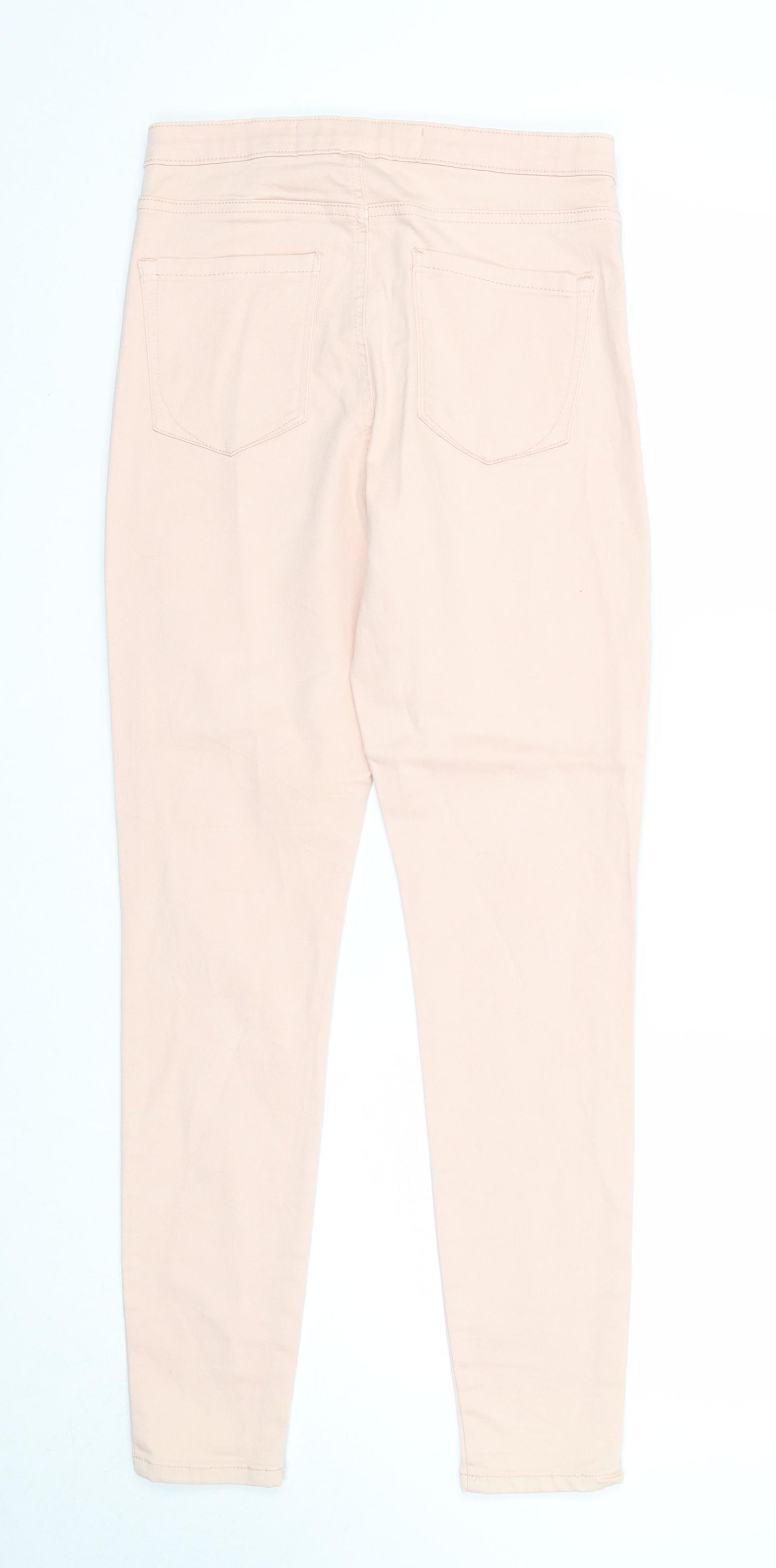 Denim & Co. Womens Pink Cotton Jegging Jeans Size 12 Regular Zip