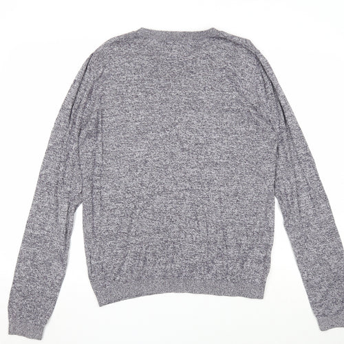 Topman Mens Green Round Neck Cotton Pullover Jumper Size M Long Sleeve