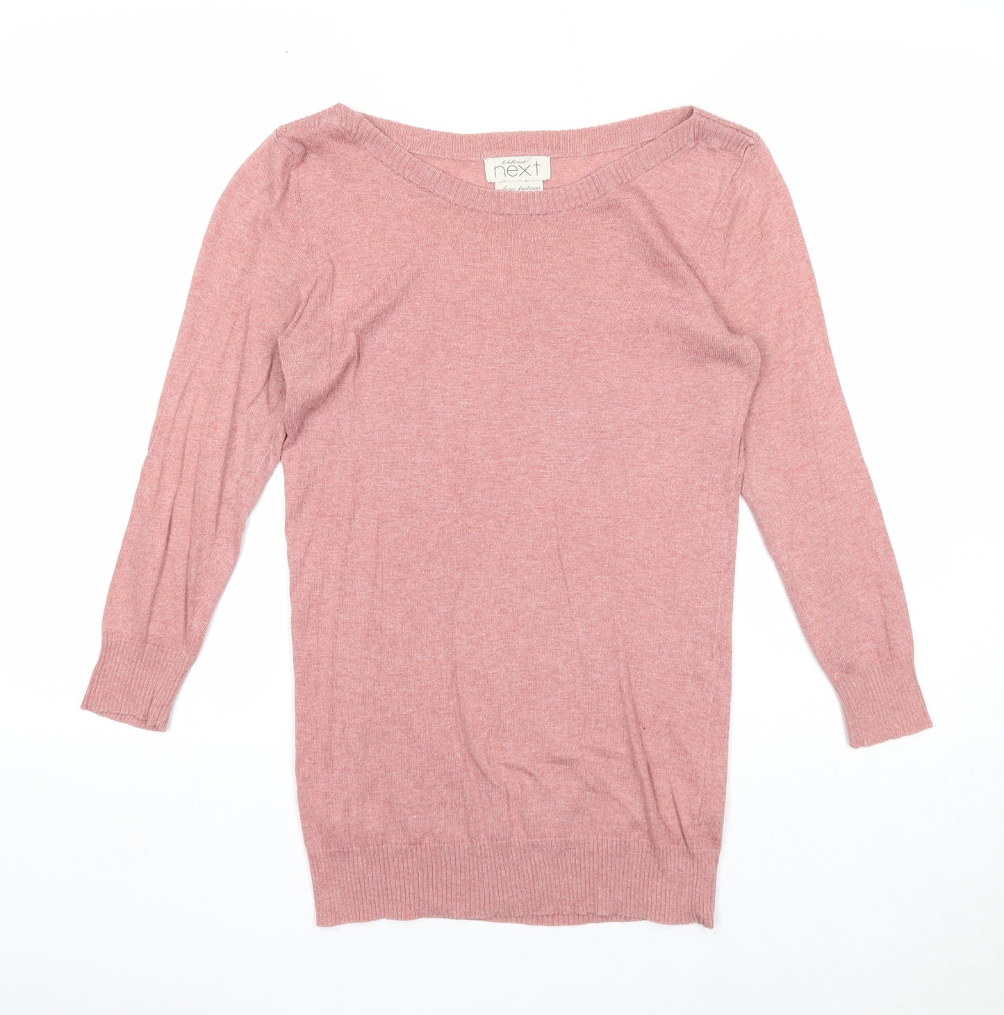 NEXT Womens Pink Boat Neck Cotton Pullover Jumper Size 10