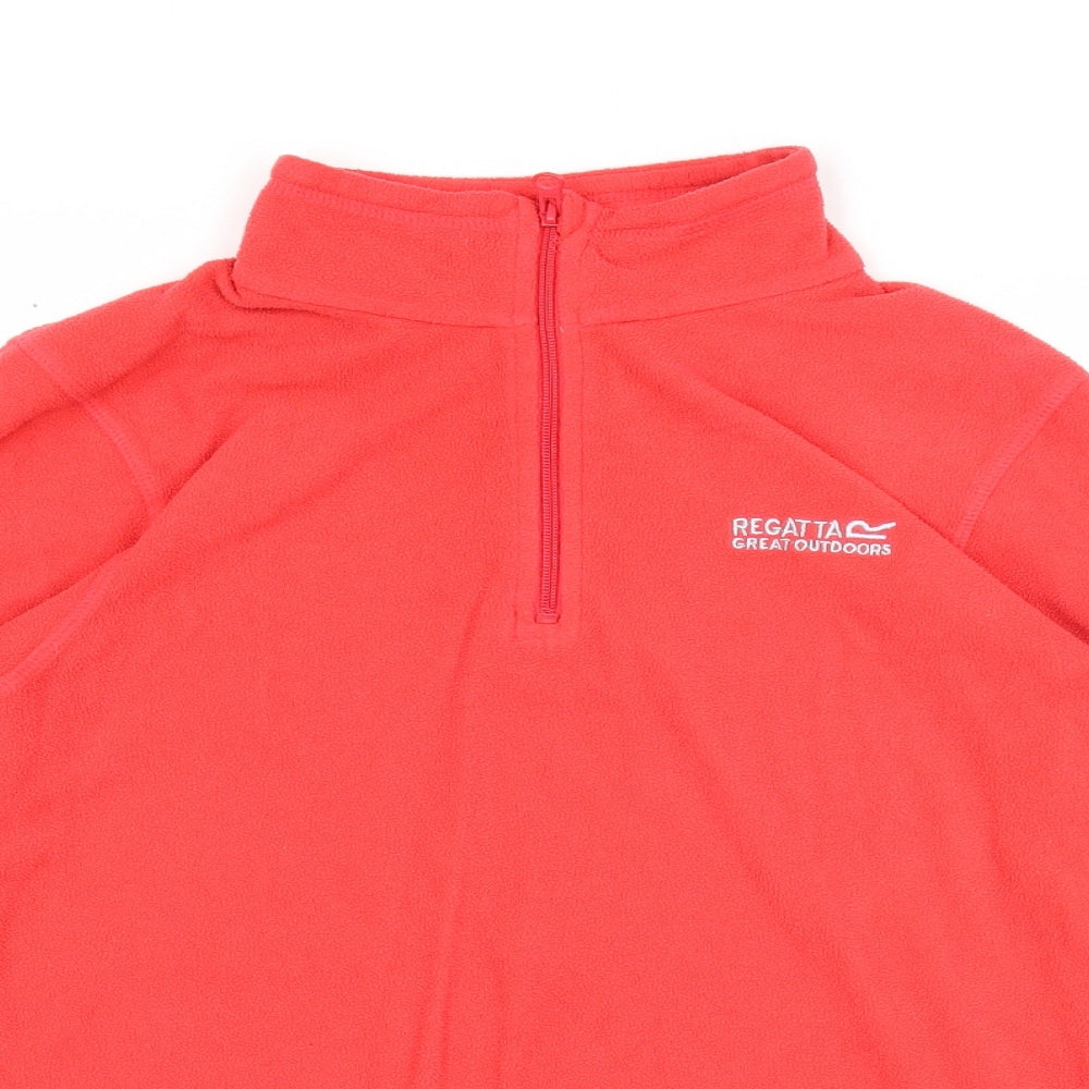 Regatta Womens Red Polyester Pullover Sweatshirt Size 12 Zip