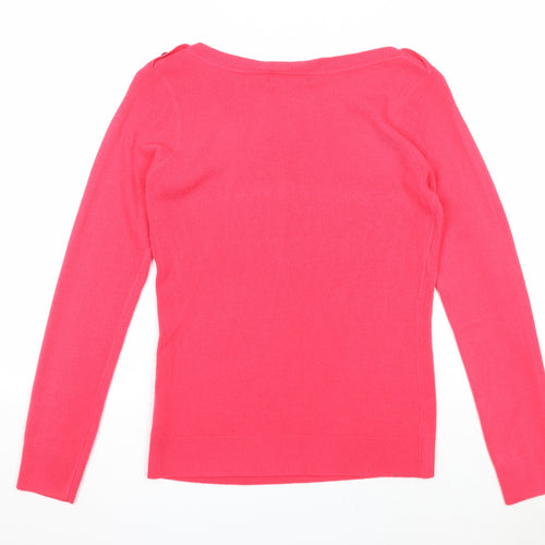 Atmosphere Womens Pink Boat Neck Acrylic Pullover Jumper Size 10