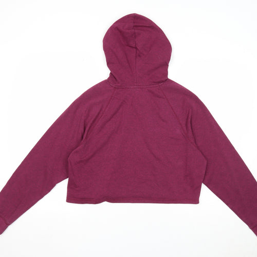 Divided Womens Purple Polyester Pullover Hoodie Size M Pullover