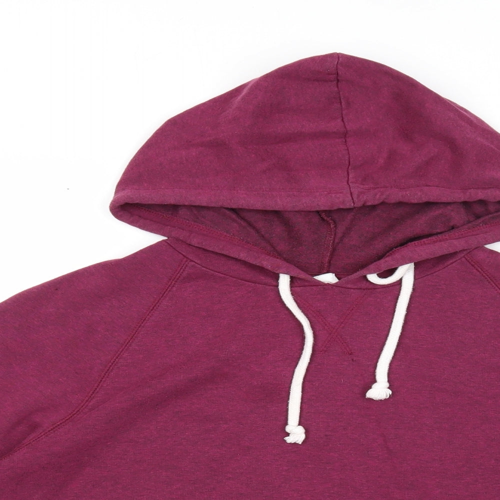 Divided Womens Purple Polyester Pullover Hoodie Size M Pullover