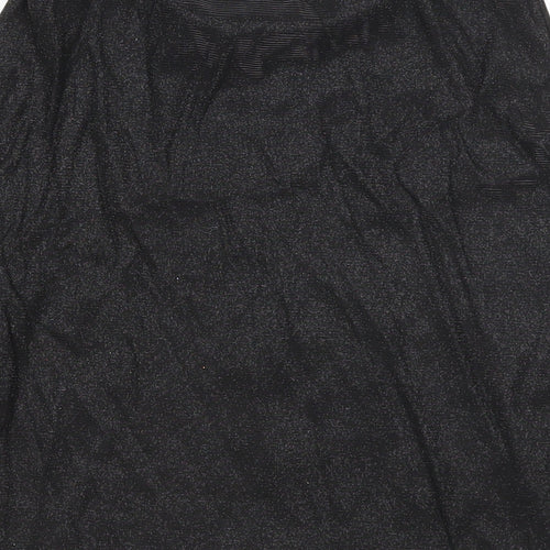 PRETTYLITTLETHING Womens Black Polyester Mini Skirt Size 8