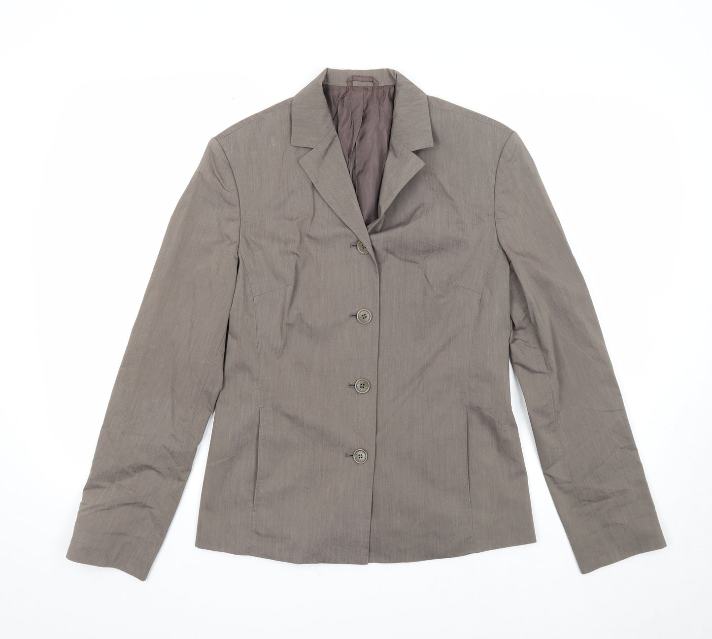 Sisley Womens Grey Jacket Blazer Size 14 Button