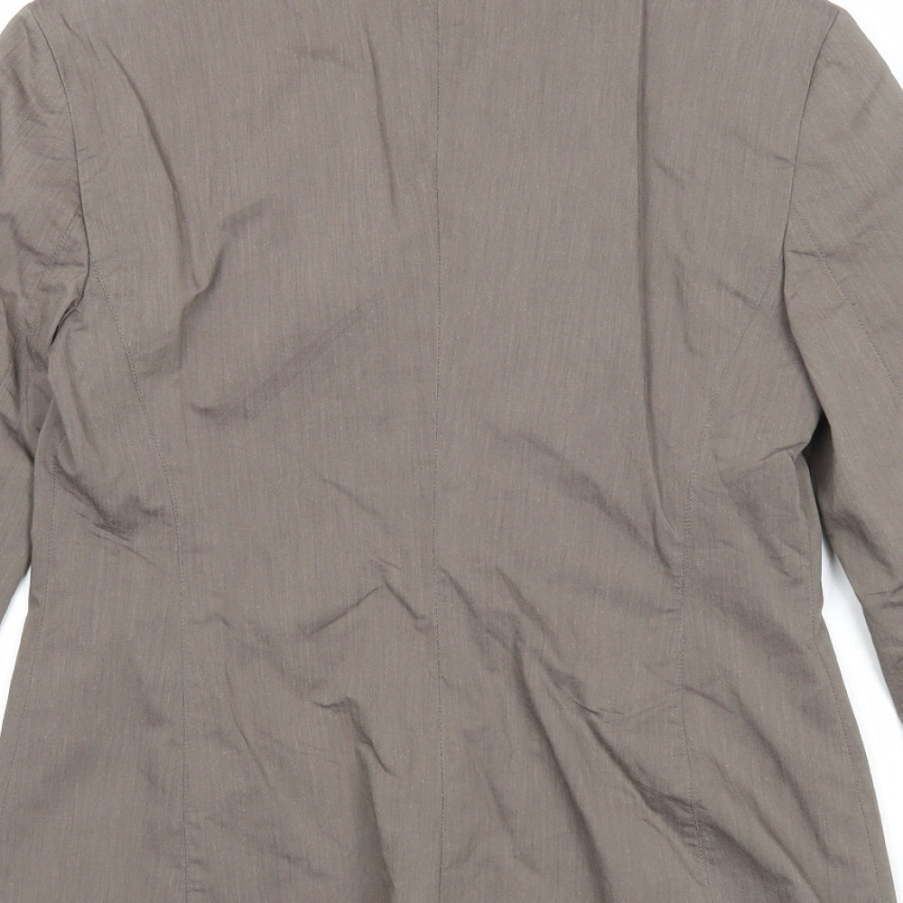 Sisley Womens Grey Jacket Blazer Size 14 Button