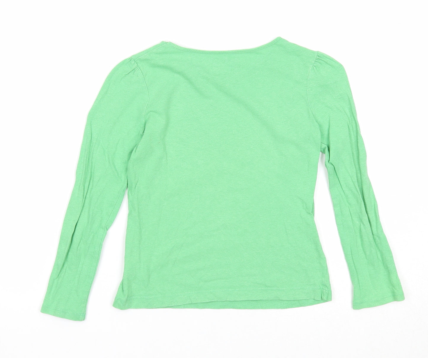 Jumping Beans Girls Grey Cotton Basic T-Shirt Size 6 Years Round Neck Pullover - Butterfly