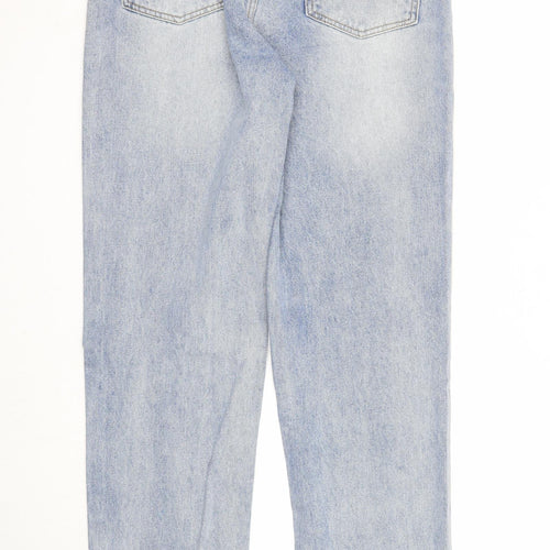 Warehouse Womens Blue Cotton Straight Jeans Size XL Regular Zip