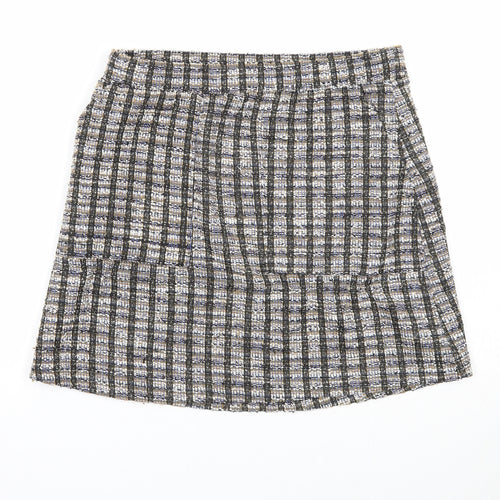 NEXT Womens Multicoloured Geometric Polyester A-Line Skirt Size 12