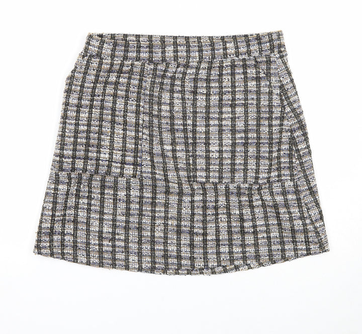 NEXT Womens Multicoloured Geometric Polyester A-Line Skirt Size 12