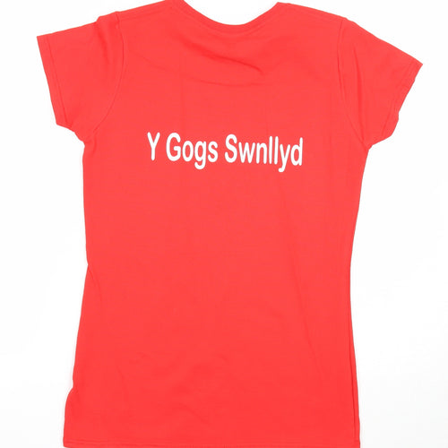 Fruit of the Loom Womens Red Cotton Basic T-Shirt Size S Round Neck - World