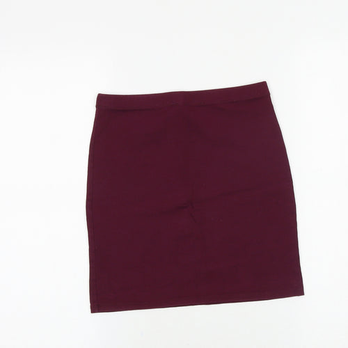 Primark Womens Purple Cotton Straight & Pencil Skirt Size 6