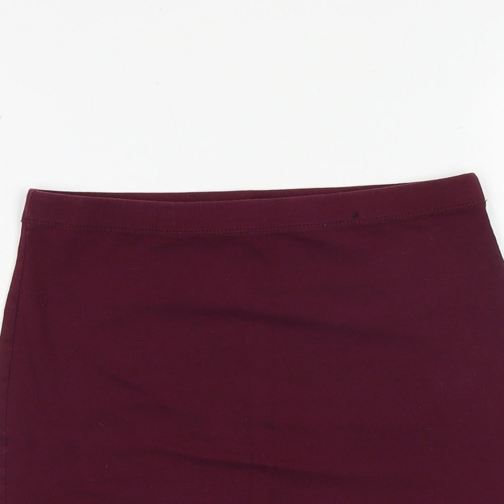 Primark Womens Purple Cotton Straight & Pencil Skirt Size 6