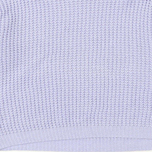 Missguided Womens Purple Scoop Neck Acrylic Pullover Jumper Size 14