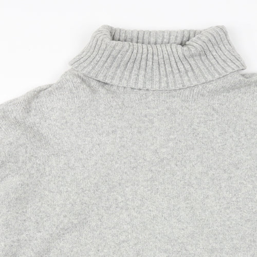 H&M Womens Grey Roll Neck Acrylic Pullover Jumper Size XS